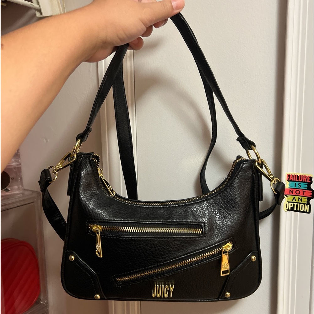 Juicy Couture Black and Gold Crossbody Bag